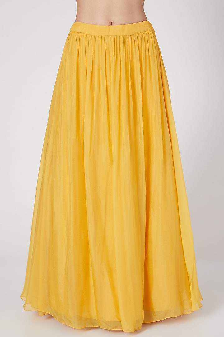 Yellow Organza Skirt Set by Aneesh Agarwaal PRET at Pernia's Pop Up Shop