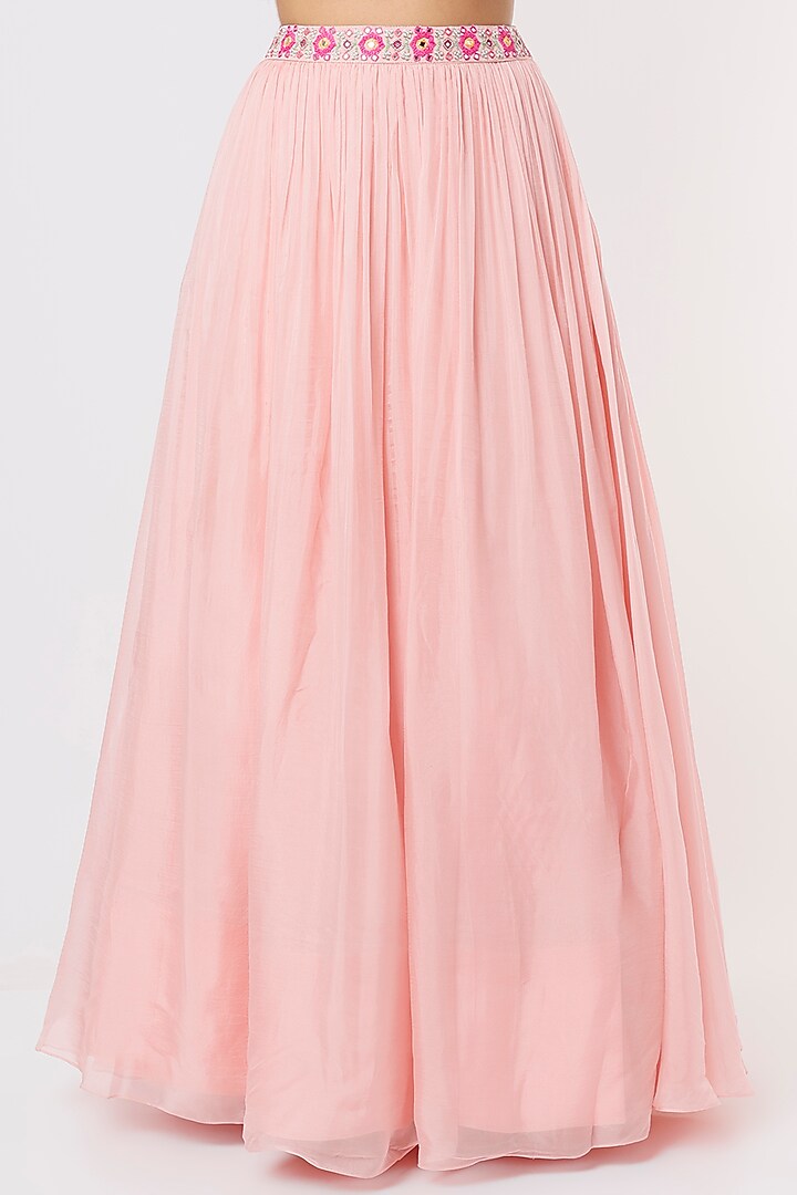 Blush Pink Embroidered Wedding Lehenga Set by Aneesh Agarwaal PRET at Pernia's Pop Up Shop