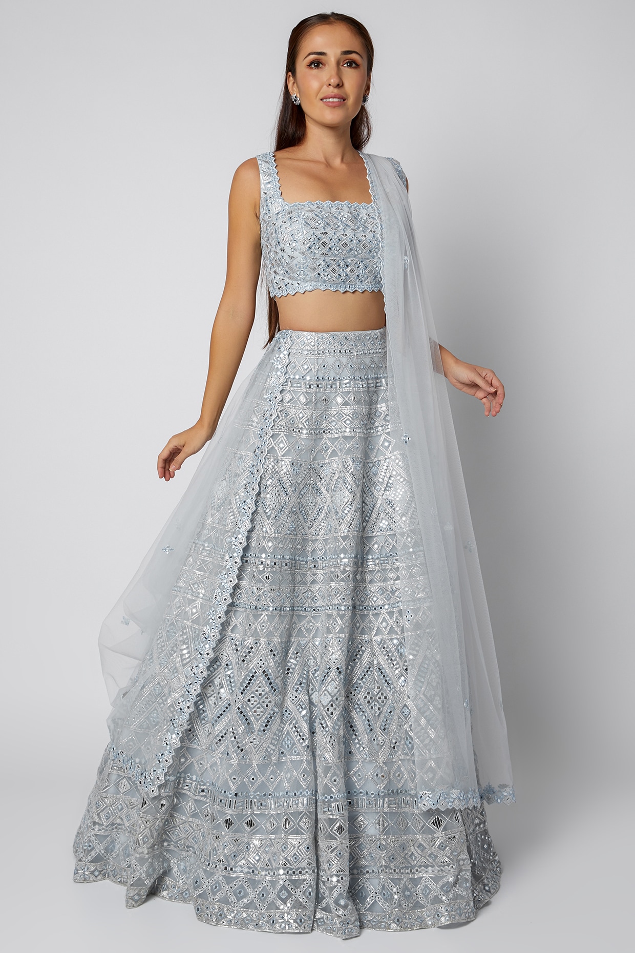 $129 - $193 - Silver Lehenga Poly Silk Resham Lehenga Choli and Silver  Lehenga Poly Silk Resham Chaniya Choli Online Shopping | Page 4