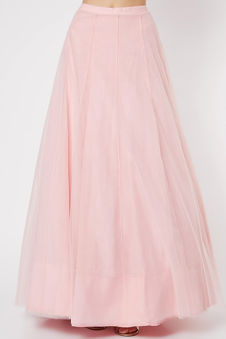 Blush Pink Embroidered Bridal Lehenga Set by Aneesh Agarwaal at Pernia's Pop Up Shop
