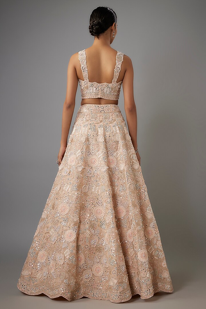 Daisy Colored Organza Bridal Lehenga Set by Aneesh Agarwaal at Pernia's Pop Up Shop