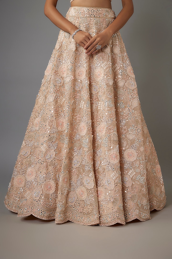 Daisy Colored Organza Bridal Lehenga Set by Aneesh Agarwaal at Pernia's Pop Up Shop