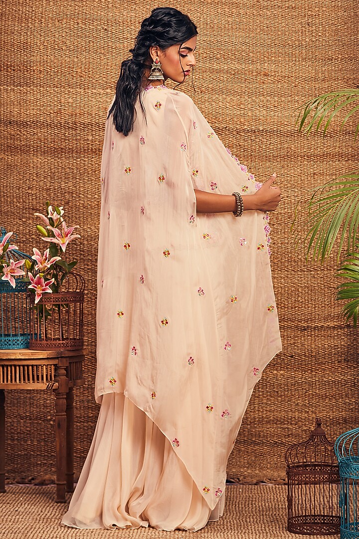 Ivory Soft Organza Bridal Sharara Set by Aneesh Agarwaal PRET at Pernia's Pop Up Shop