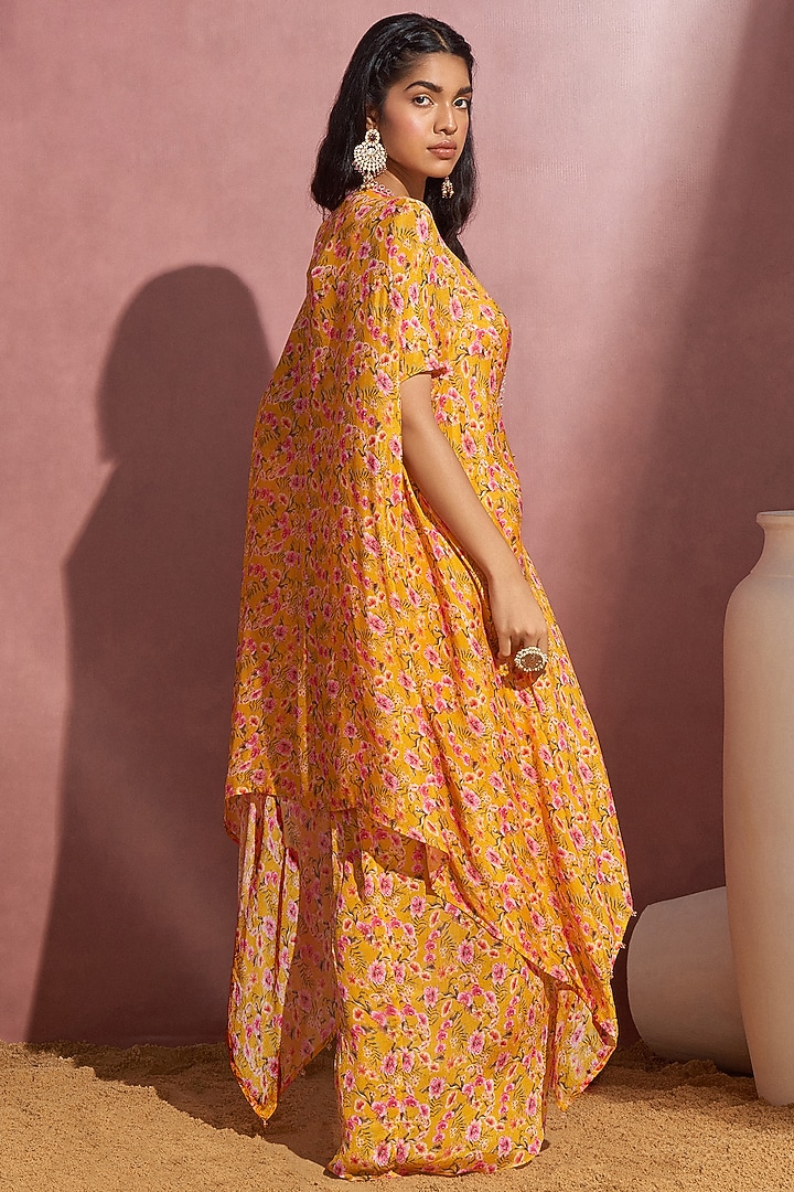 Yellow Embroidered Skirt Set by Aneesh Agarwaal PRET at Pernia's Pop Up Shop