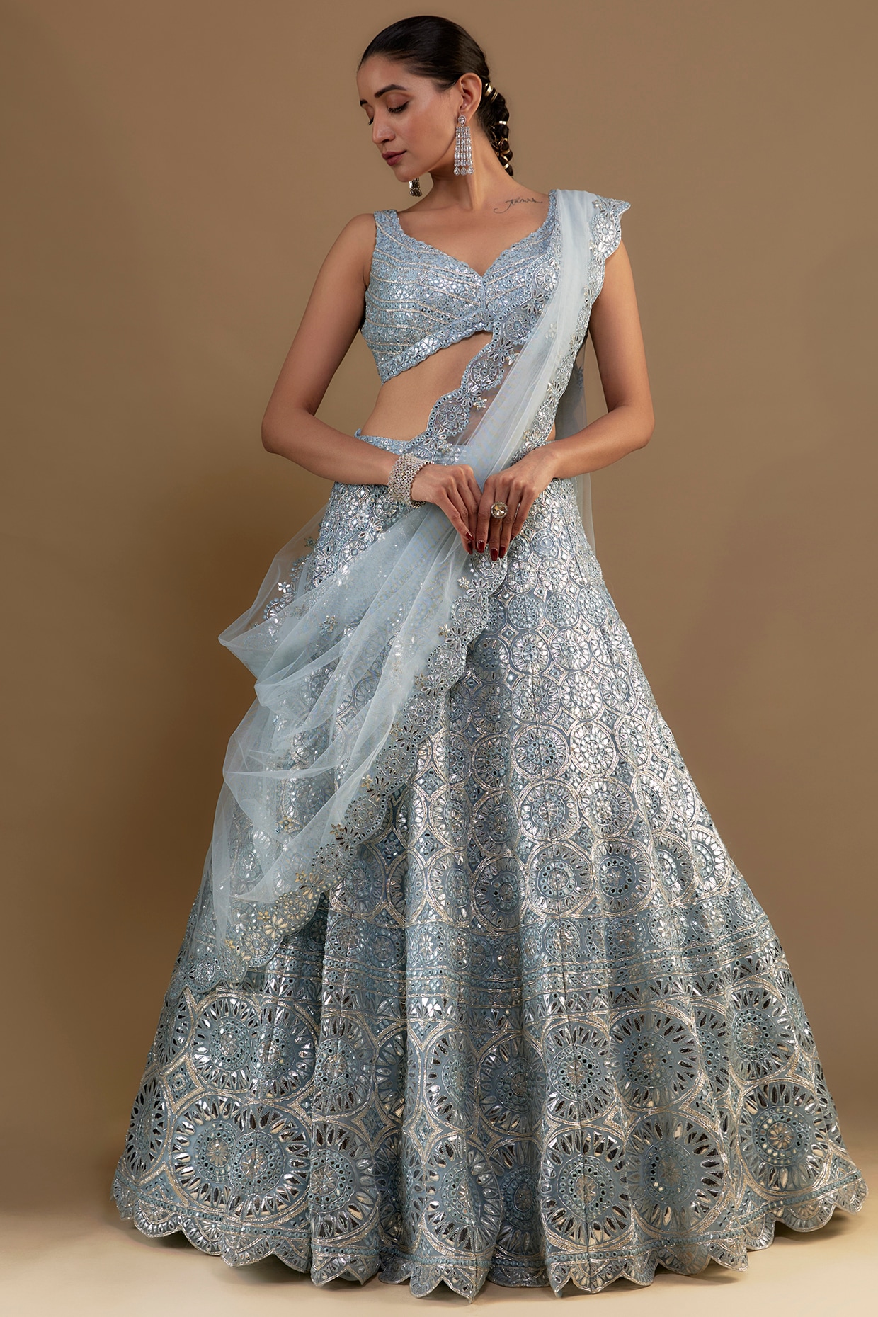 Crop Top Lehenga – Seasons Chennai