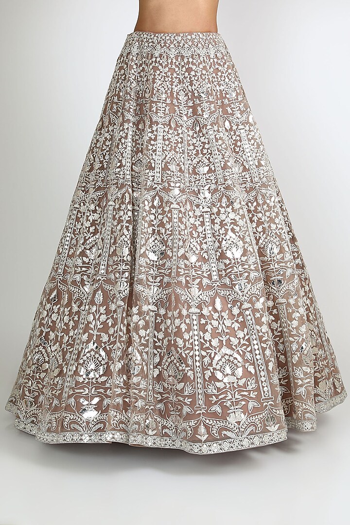 Brown Embroidered Bridal Lehenga Set by Aneesh Agarwaal at Pernia's Pop Up Shop