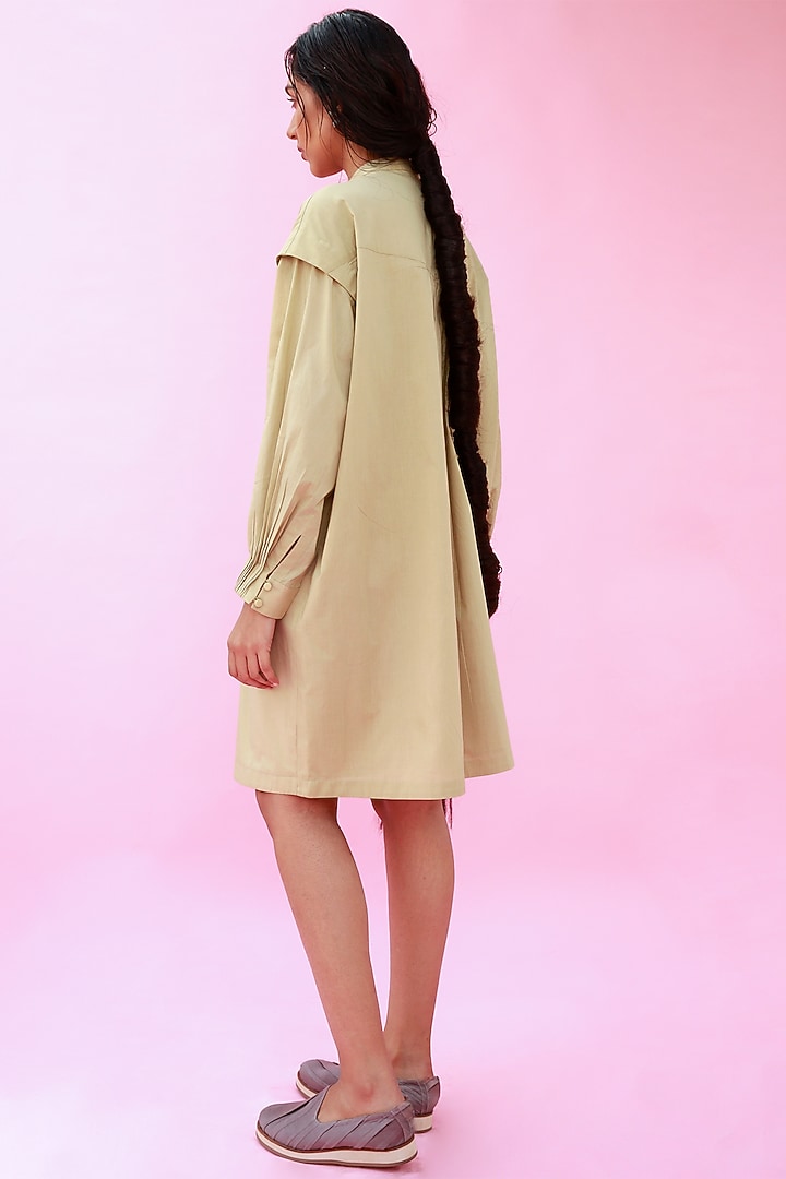 Yellow Gathered Vacation Dress by Antar Agni at Pernia's Pop Up Shop