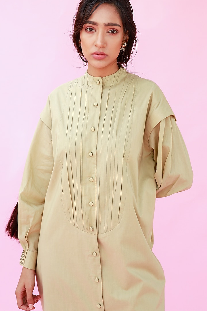 Yellow Gathered Vacation Dress by Antar Agni at Pernia's Pop Up Shop