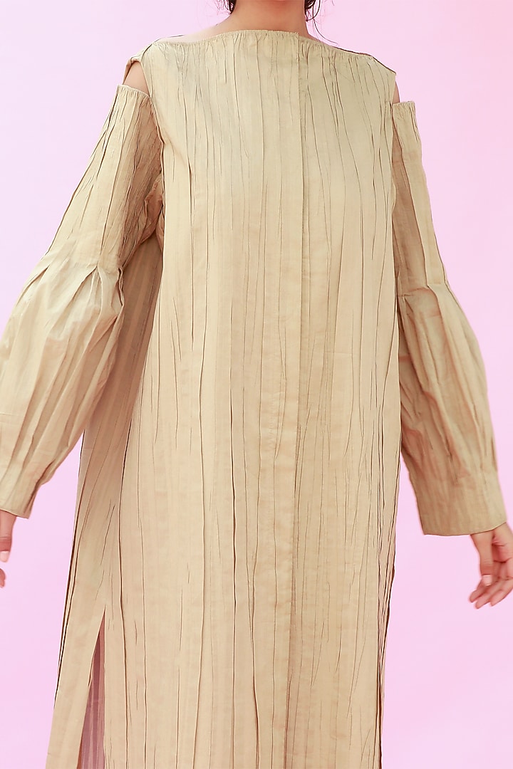 Yellow Crinkled Vacation Dress by Antar Agni at Pernia's Pop Up Shop