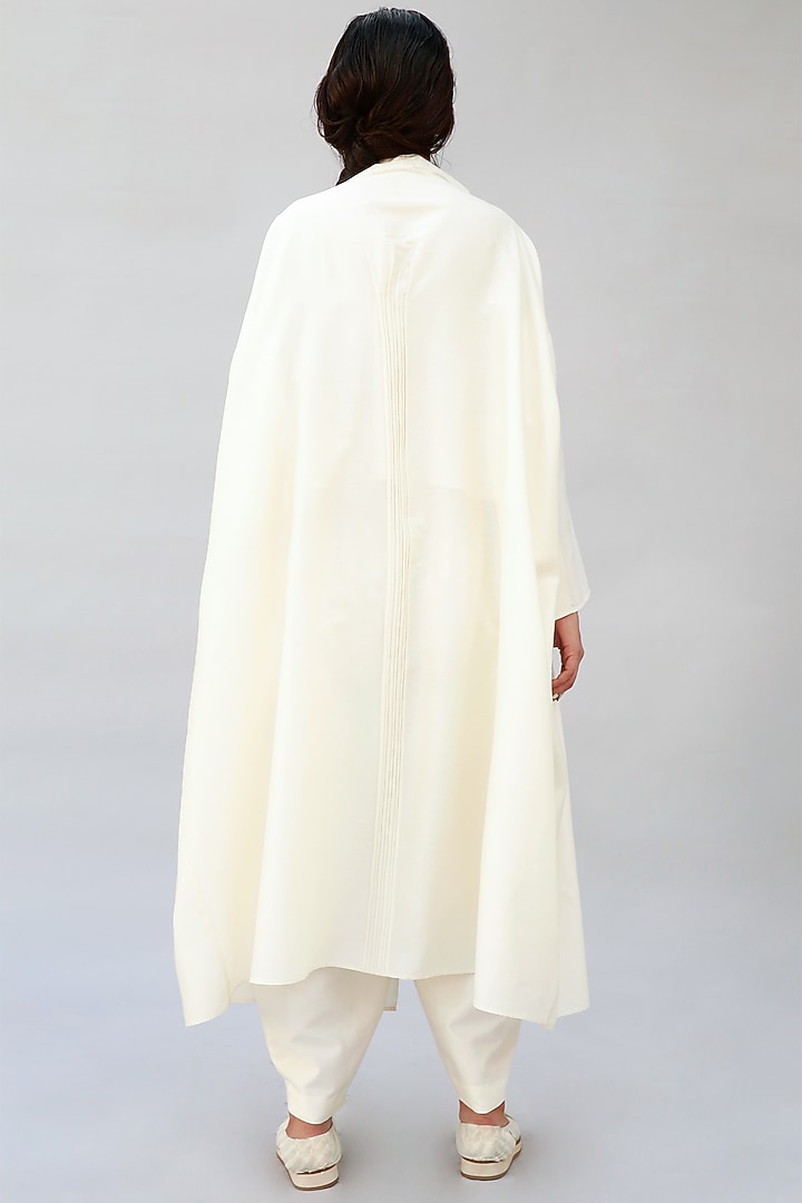 Ivory Vacation Dress With Tucks by Antar Agni at Pernia's Pop Up Shop