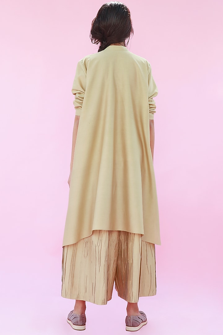 Yellow Shirt With Tucks by Antar Agni at Pernia's Pop Up Shop