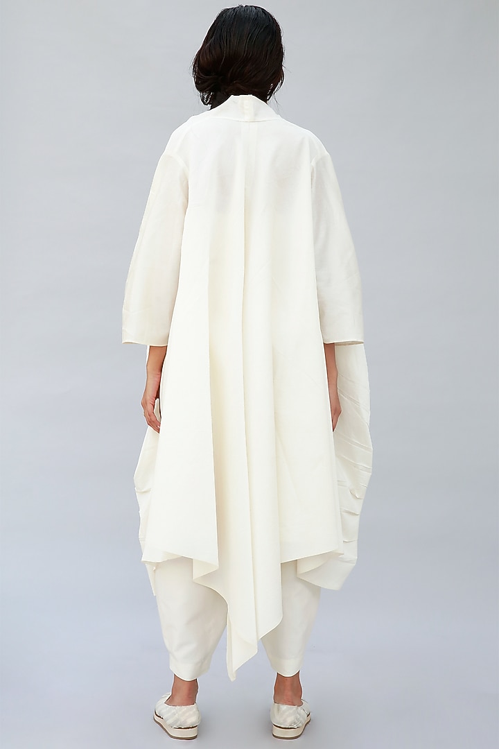 Ivory Overlay With Gathers by Antar Agni at Pernia's Pop Up Shop