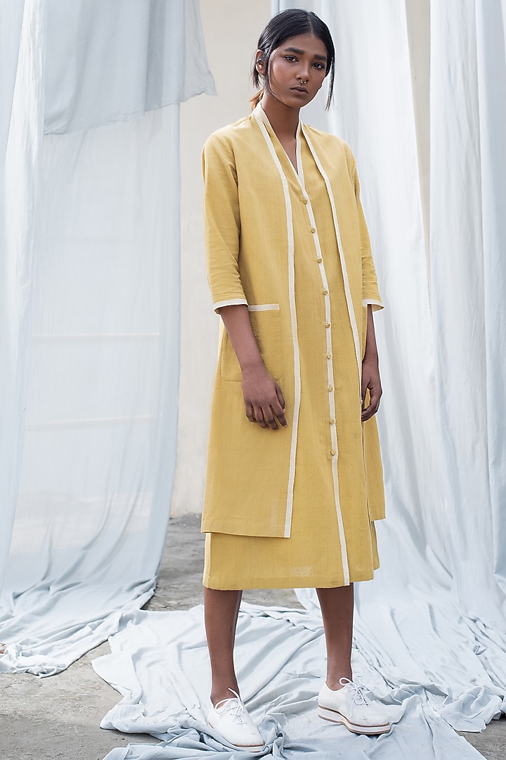 Citrine Double Layered Dress by Antar Agni at Pernia's Pop Up Shop