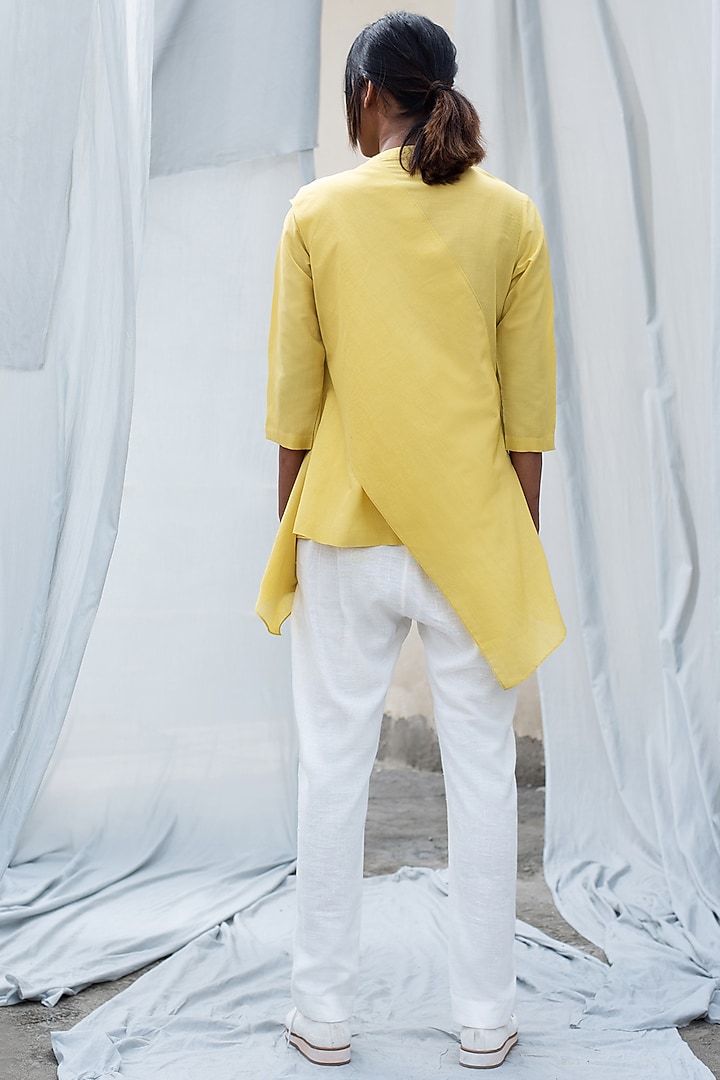 Citrine Top With Front Opening by Antar Agni at Pernia's Pop Up Shop