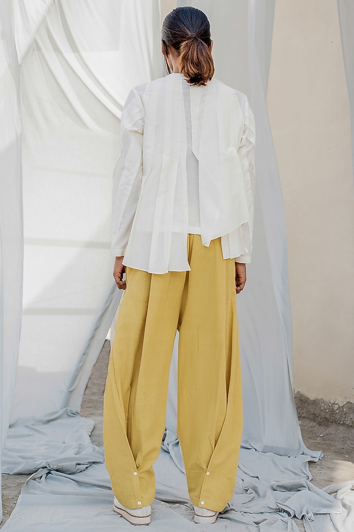Ivory Top With Pleated Layers by Antar Agni at Pernia's Pop Up Shop