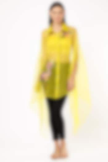 Fluorescent Yellow Printed Shirt by Anaya by akruthi