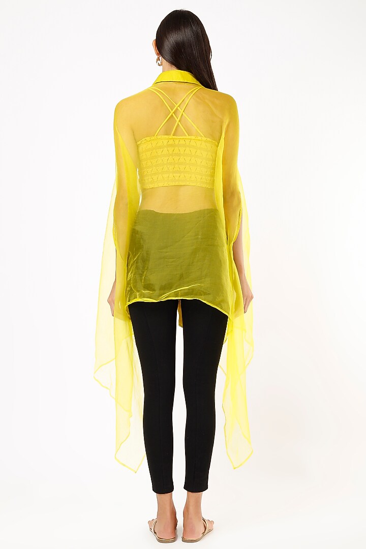 Fluorescent Yellow Printed Shirt by Anaya by akruthi at Pernia's Pop Up Shop