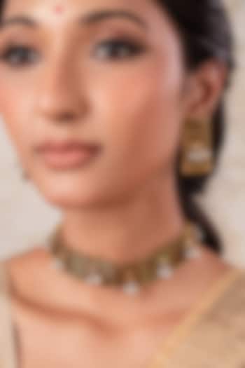 Two-Tone Finish Choker Necklace Set by ANANA at Pernia's Pop Up Shop
