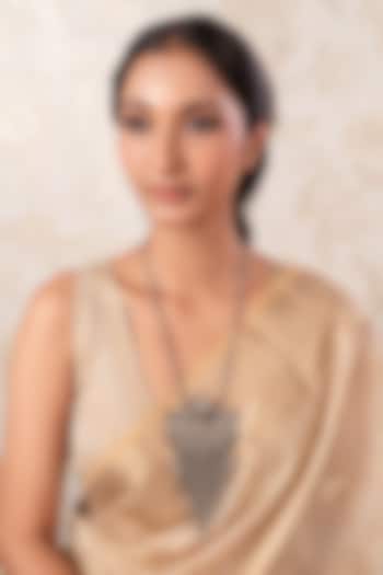 Black Rhodium Finish Long Necklace by ANANA at Pernia's Pop Up Shop