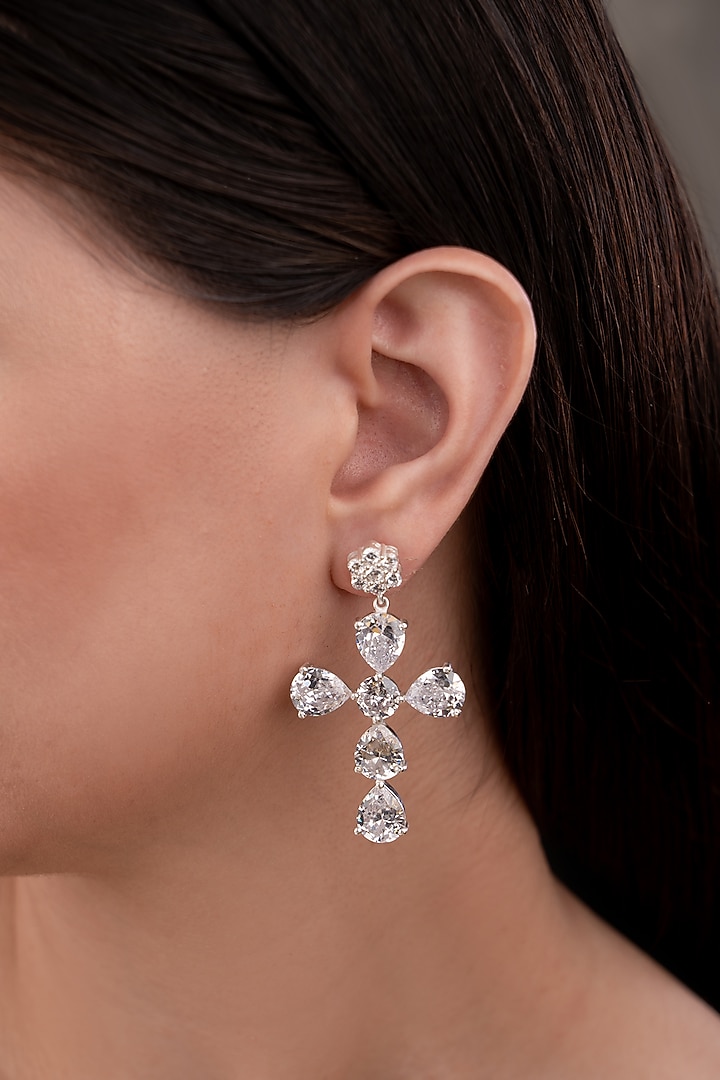 White Finish Zircon Necklace Set by ANANA at Pernia's Pop Up Shop