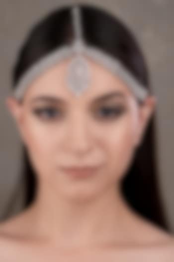 White Finish Zircon Mathapatti by ANANA at Pernia's Pop Up Shop