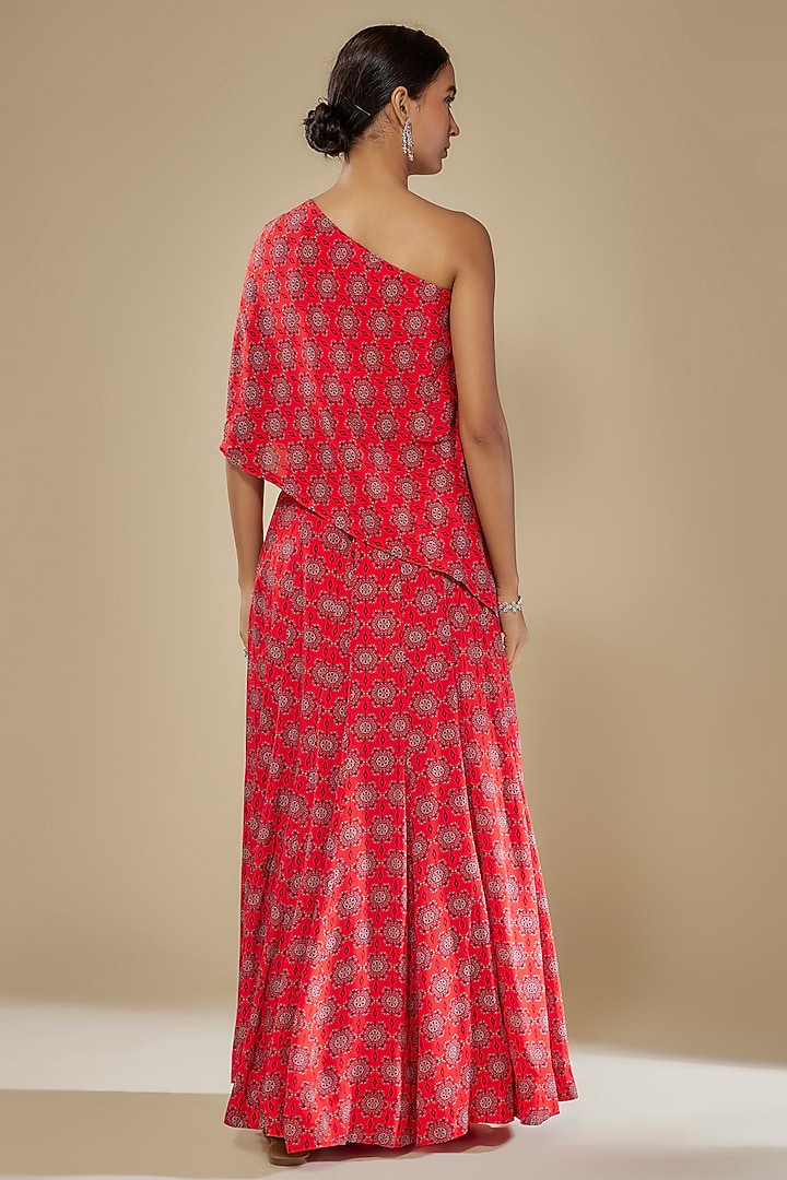 Red Crepe Wedding Sharara Set by Aneesh Agarwaal PRET at Pernia's Pop Up Shop