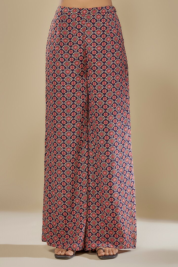 Navy Chinon Co-Ord Set by Aneesh Agarwaal PRET at Pernia's Pop Up Shop