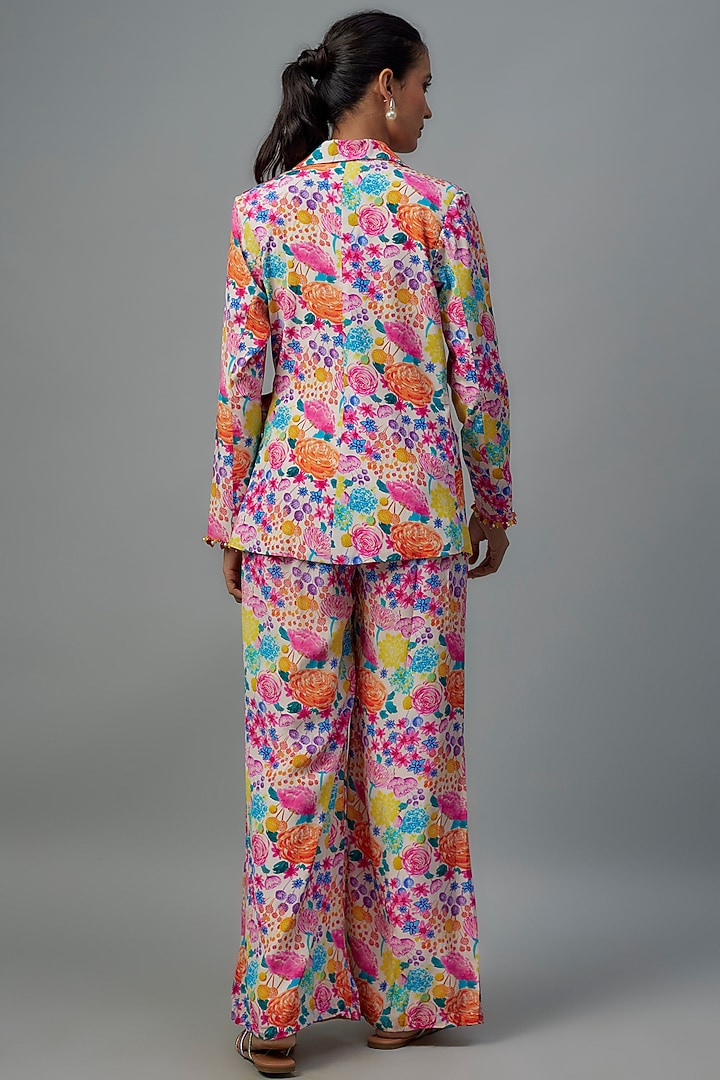 Multi-Colored Crepe Blazer Set by Aneesh Agarwaal PRET at Pernia's Pop Up Shop