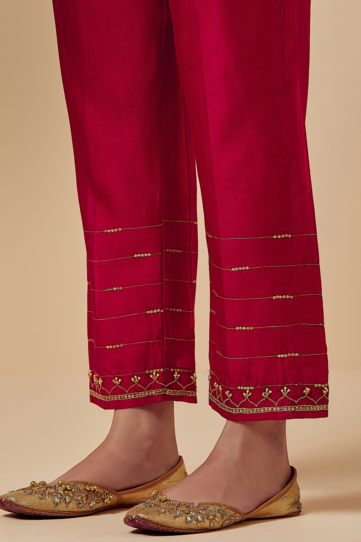 Buy Ajrak Hand Block Printed Cotton Palazzos for Women | FGPP23-18 | Farida  Gupta