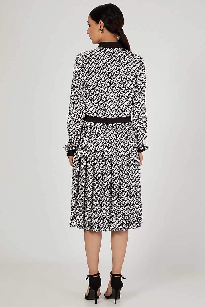 Black & Grey Leather Embroidered Vacation Dress by Anand Bhushan at Pernia's Pop Up Shop