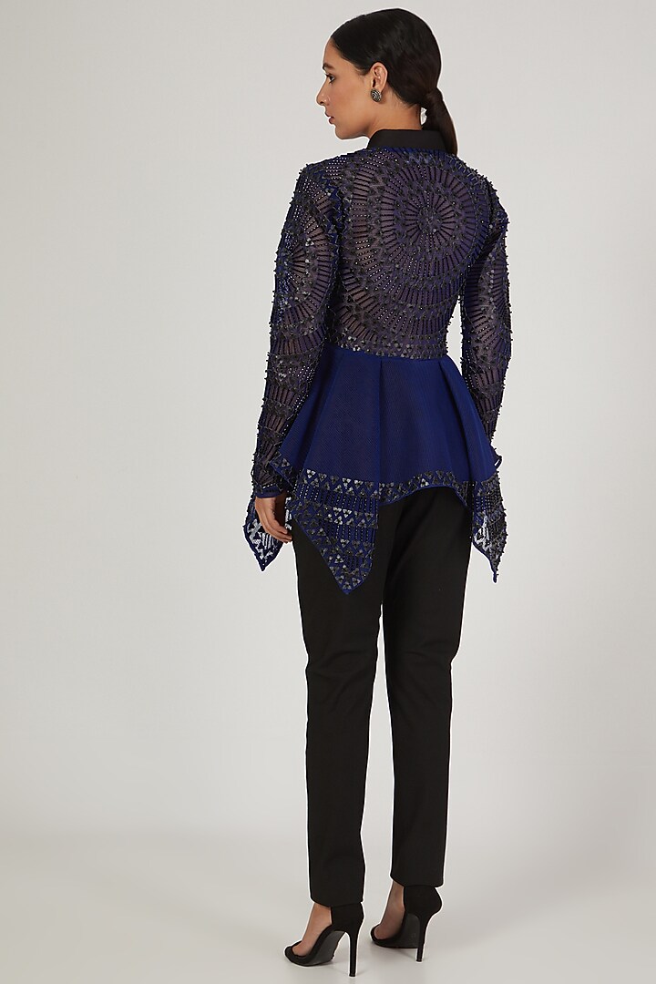 Black Suiting Skinny Trousers by Anand Bhushan at Pernia's Pop Up Shop
