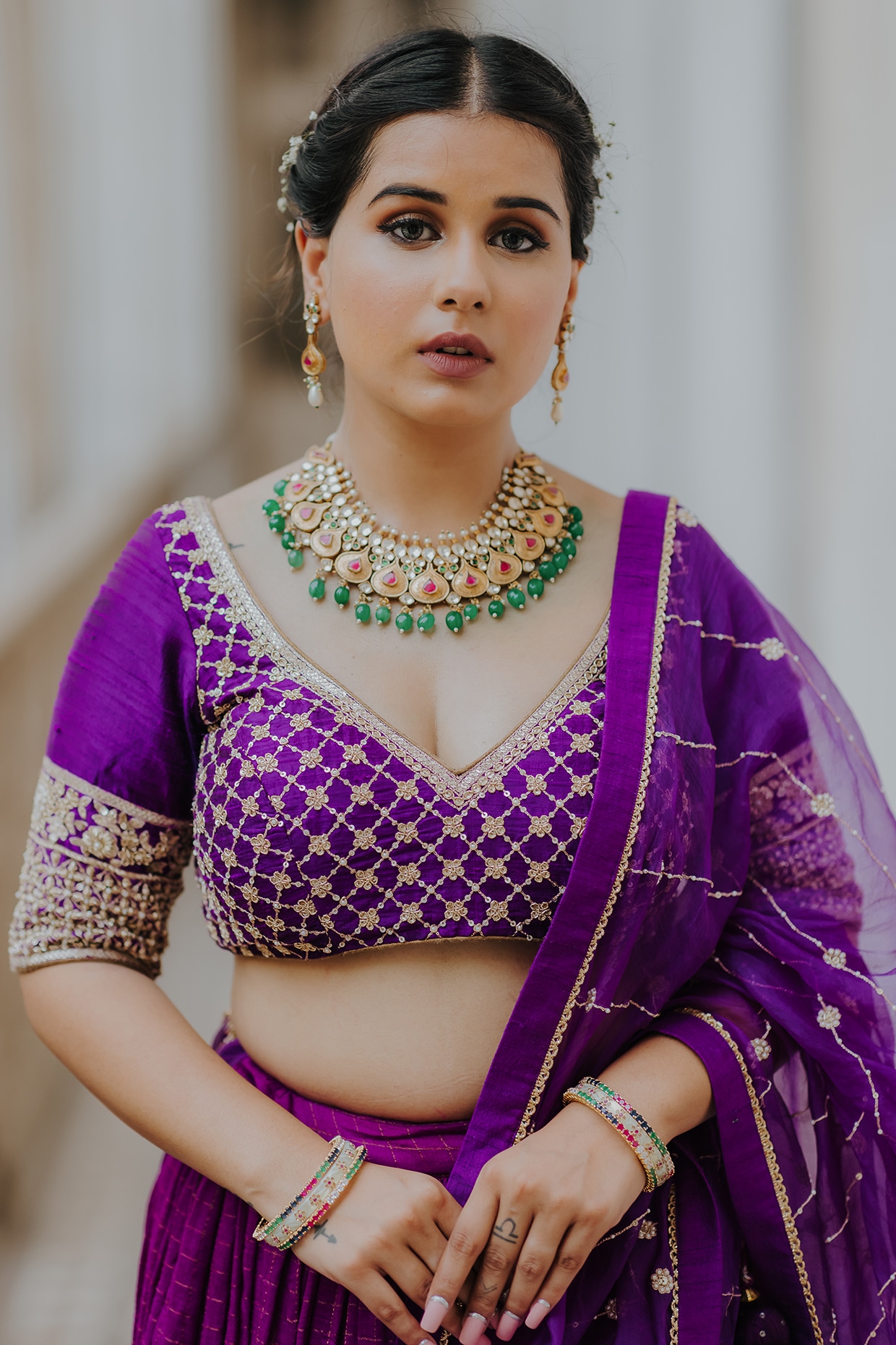 Georgette Light Purple Gotta Patti & Mirror Detailing Lehenga Set with  Dupatta | Lehenga, Indian fashion, Indian wear