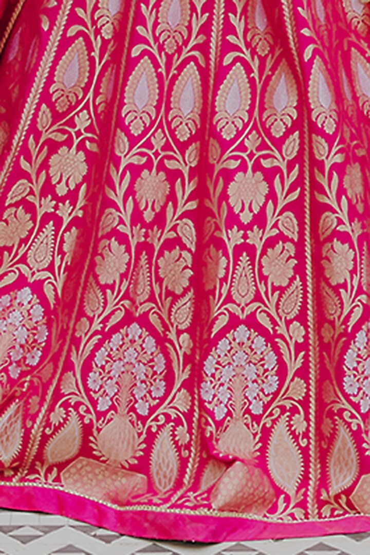 Pink Banarasi Wedding Lehenga Set by Anjana Bohra at Pernia's Pop Up Shop