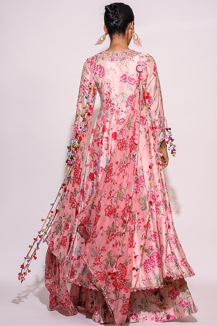 Pink Silk Kurta Set by Aangan by Parul at Pernia's Pop Up Shop