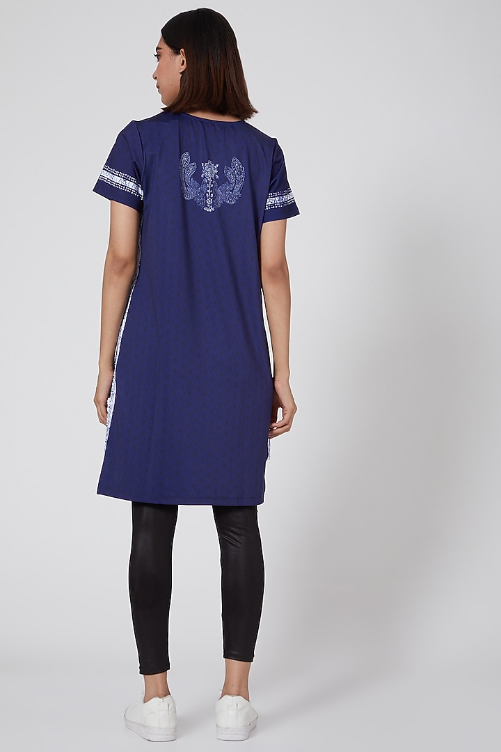 Cobalt Blue Digital Printed Tunic by And at Pernia's Pop Up Shop