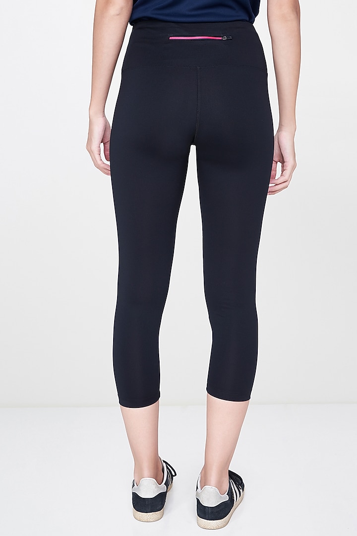 Black Polyester Leggings by AND at Pernia's Pop Up Shop