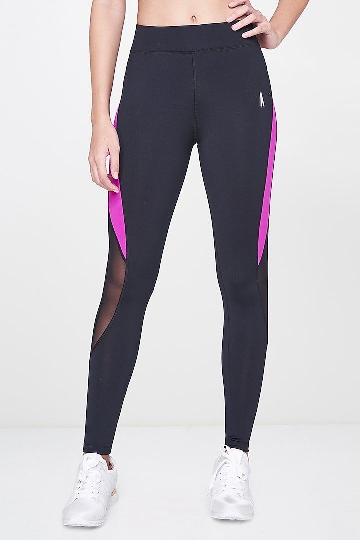 Black Polyester Leggings by AND at Pernia's Pop Up Shop