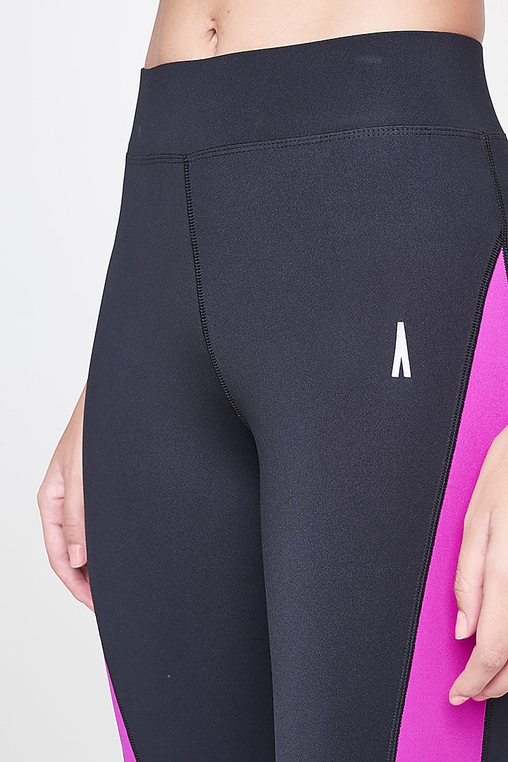 Black Polyester Leggings by AND at Pernia's Pop Up Shop