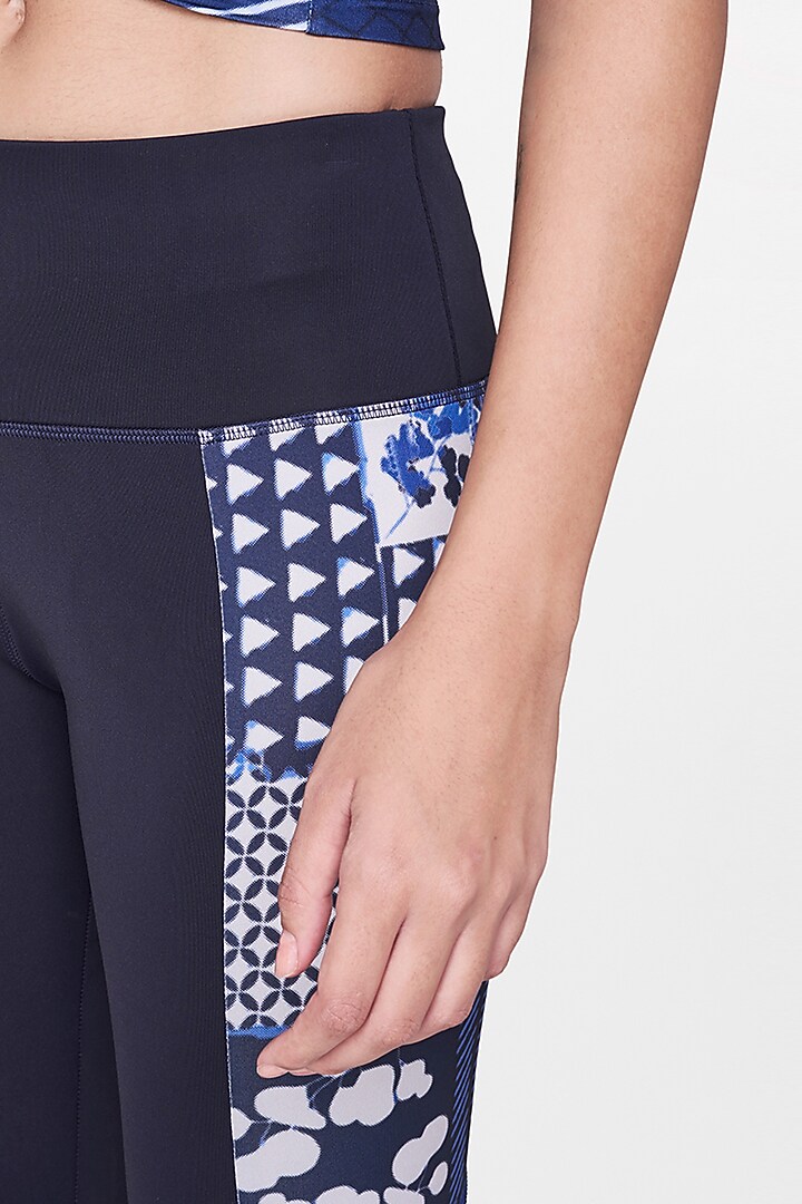 Cobalt Blue Polyester Leggings by AND at Pernia's Pop Up Shop