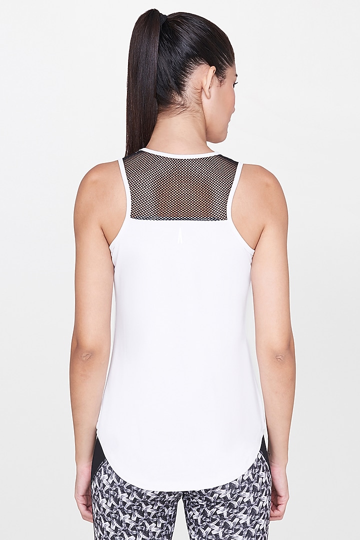 White Tank Top With Grey Leggings by AND at Pernia's Pop Up Shop