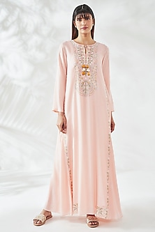 Pink Cotton Floral Kaftan by Anita Dongre-KAFTANS