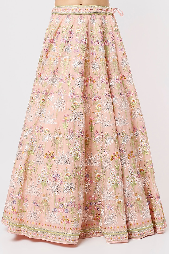 Blush Pink Embroidered Bridal Lehenga Set by Anita Dongre at Pernia's Pop Up Shop