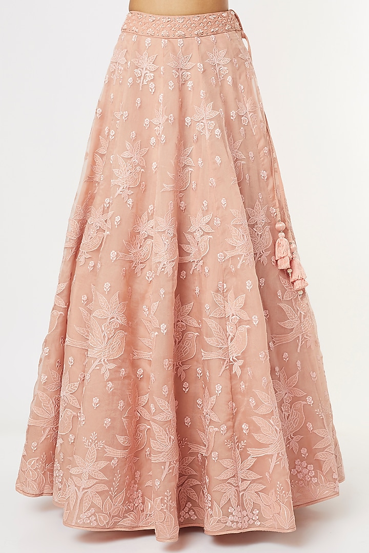 Blush Pink Embroidered Bridal Lehenga Set by Anita Dongre at Pernia's Pop Up Shop