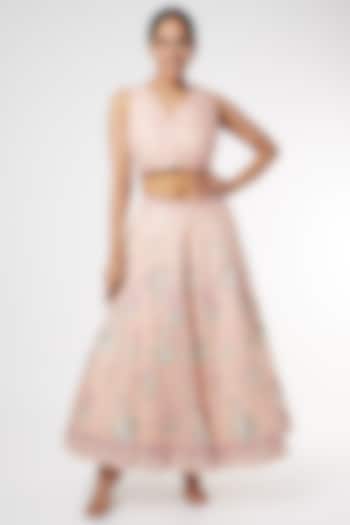 Pink Embroidered Skirt Set by Anita Dongre
