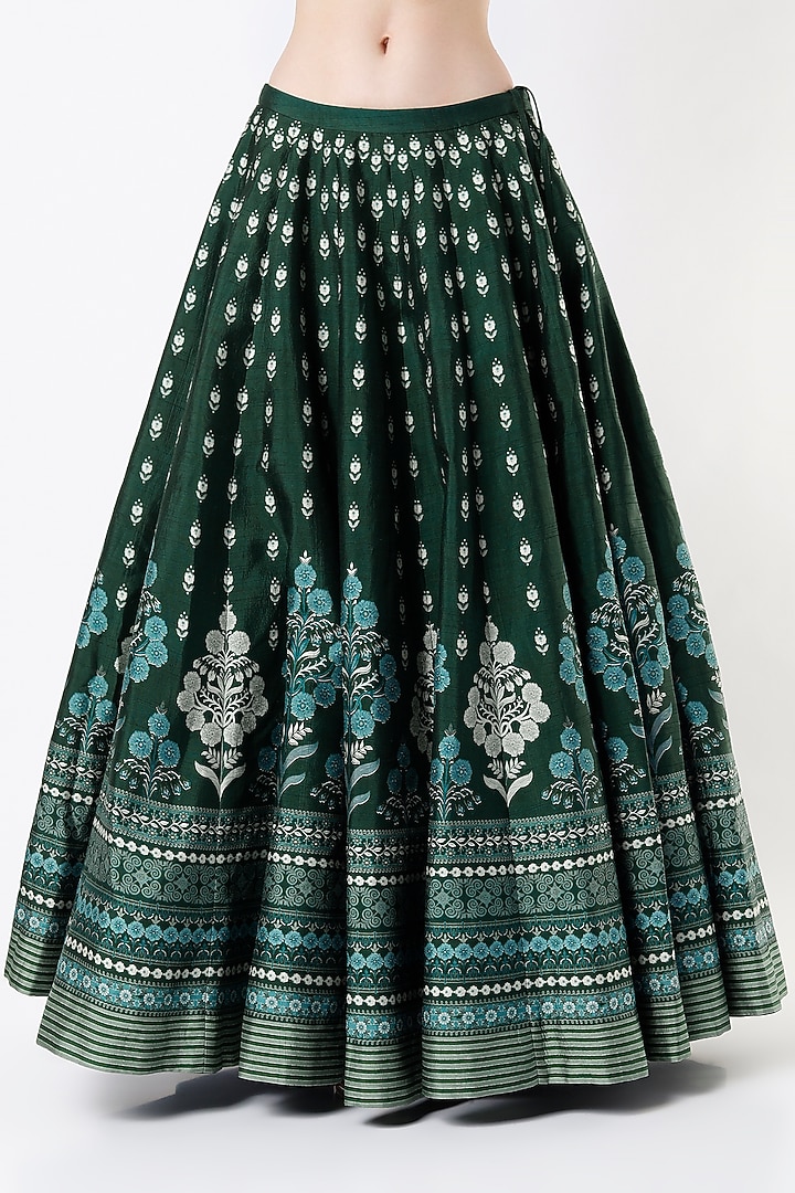 Lush Green Printed Wedding Lehenga Set by Anita Dongre at Pernia's Pop Up Shop