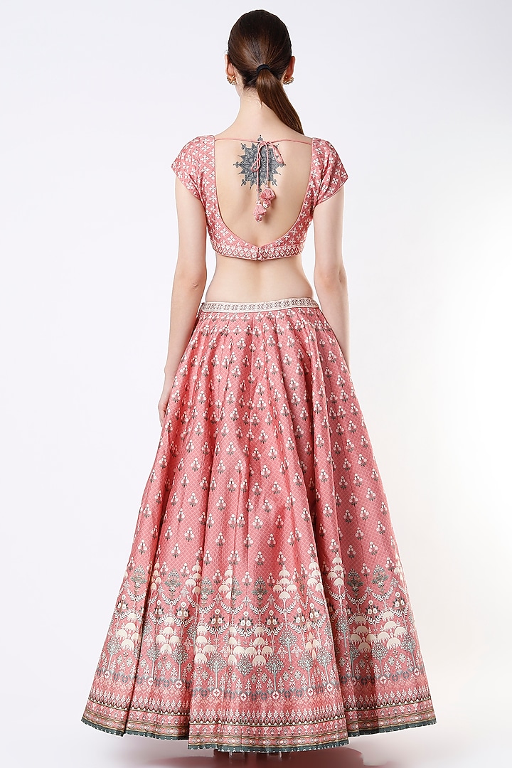 Blush Pink Printed Wedding Lehenga Set by Anita Dongre at Pernia's Pop Up Shop