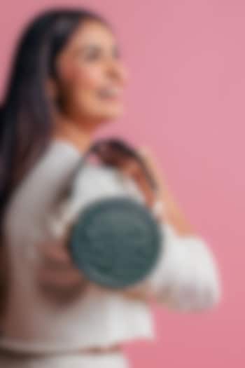 Emerald Leather Printed Mini Bag by And Also at Pernia's Pop Up Shop