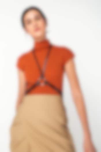 Brown Vegan Leather Belt by And Also at Pernia's Pop Up Shop