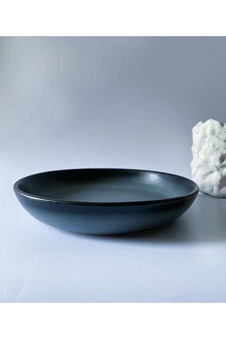 Grey Ceramic Matte Finished Salad Bowl by andneat