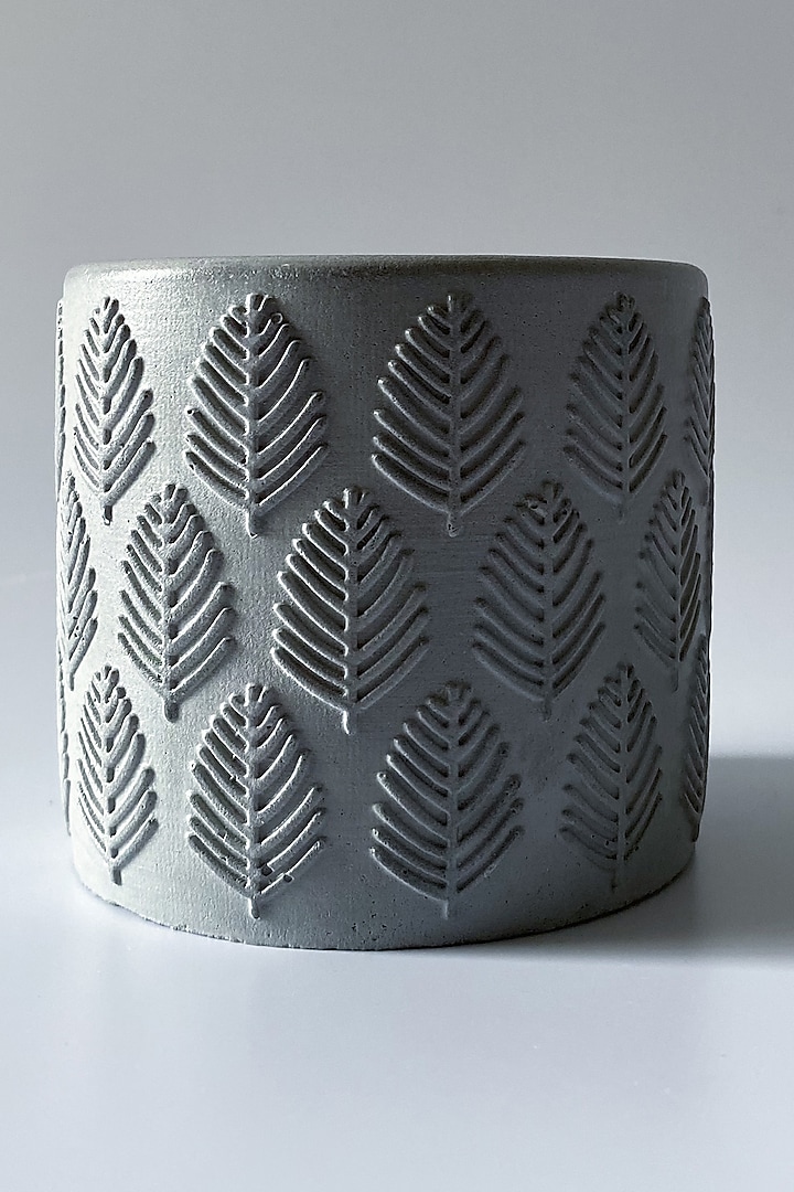Grey Concrete Planter by Andneat